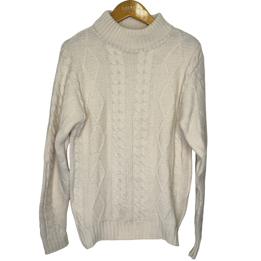 Vintage Lord Jeff Fisherman Sweater Medium Cream